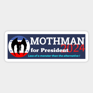 Mothman for President Funny 2024 Vinyl Bumper Sticker - Cryptids for President Sticker